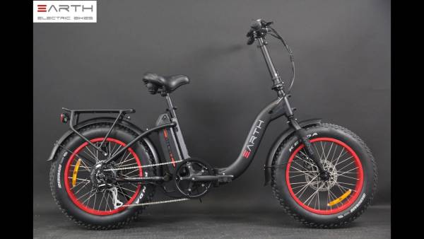 Earth Ant eBike 20 Inch x 4" Fat Folding Black 17Ah